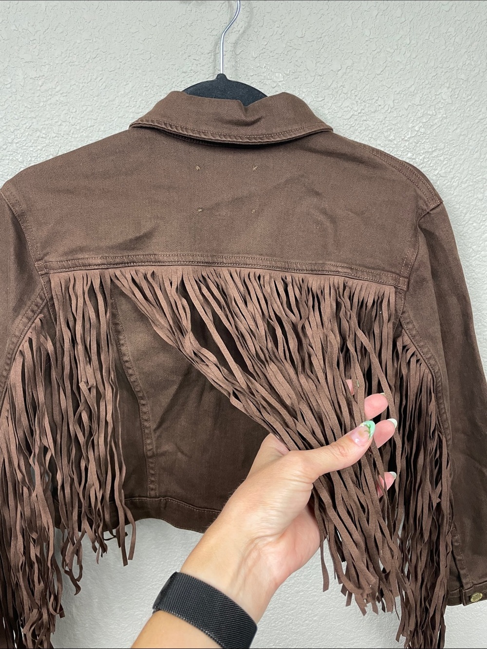 NWT L’Agence Koda Crop Jacket Brown Fringe Festival Sz XS - Picture 7 of 16
